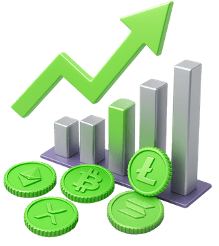 Produktoversikt for grensesnittet på Pantedømme sin kryptovaluta-handelsplattform